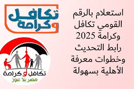 كيفية الاستعلام عن تكافل وكرامة ديسمبر 2025 عبر moss.gov.eg وشروط الأهلية